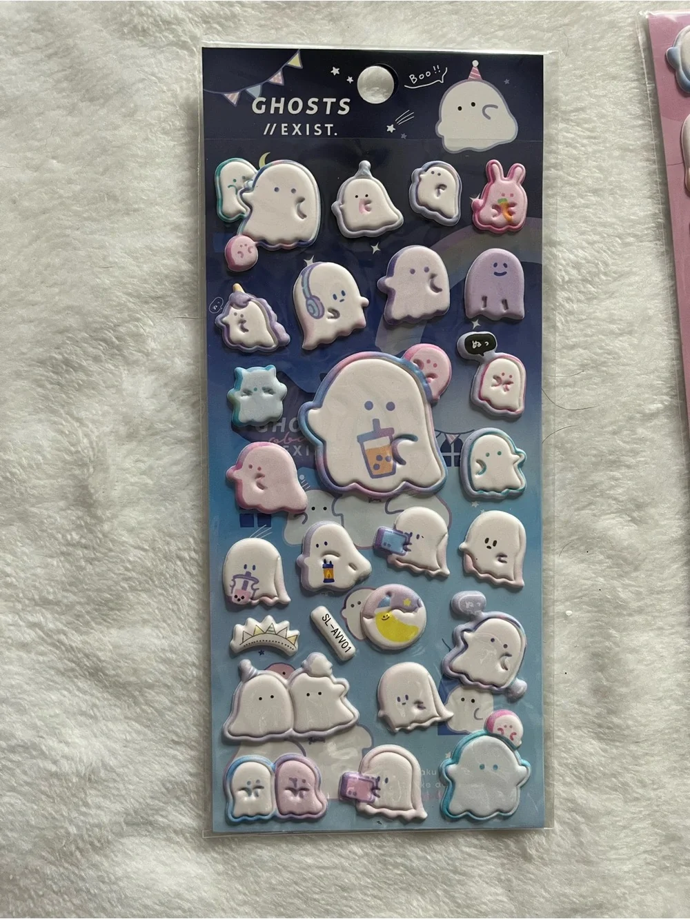 Ghost Cute Pastel Ghost Puffy Sticker Sheets 4 sheet stickers
